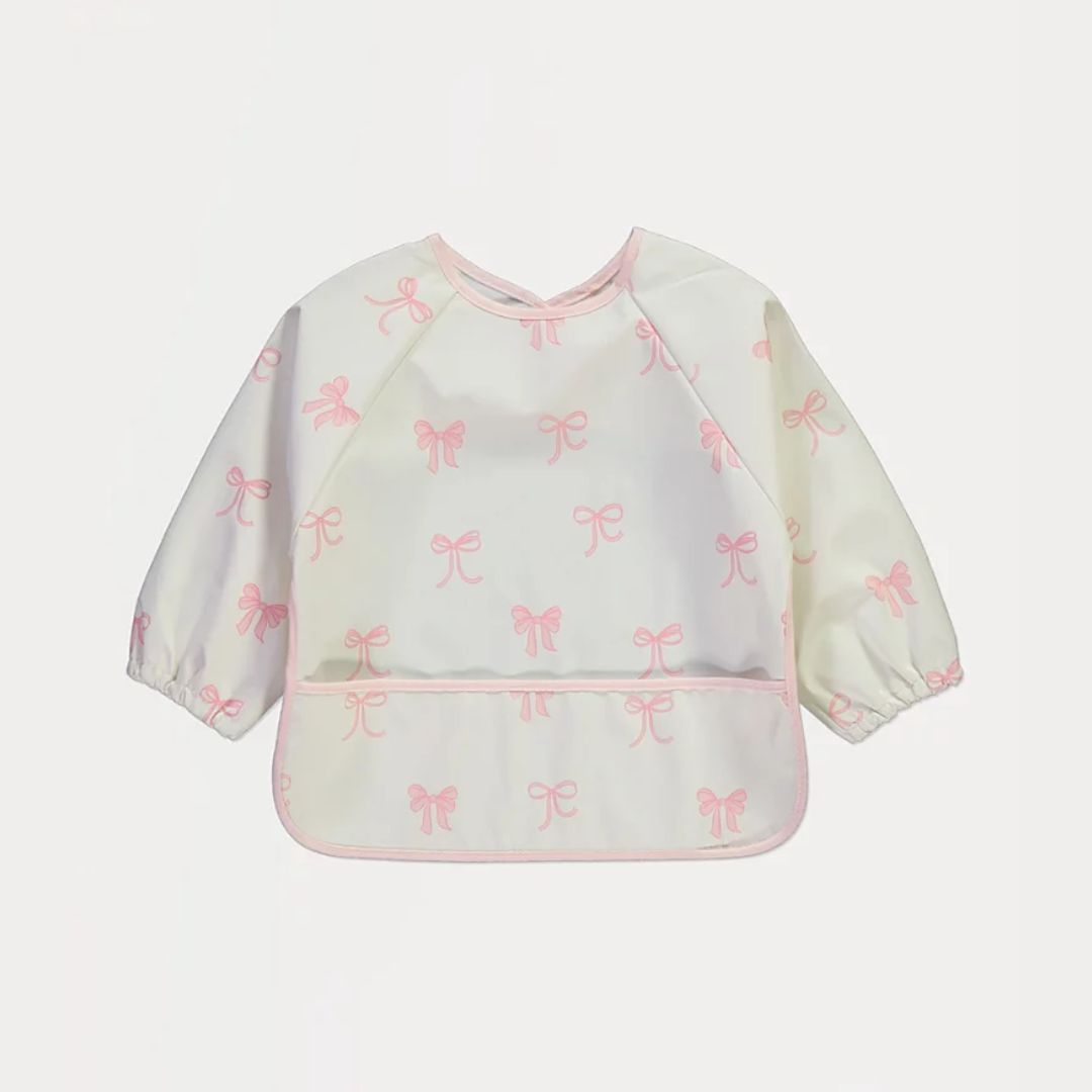 White Bow Coverall Bib 2-3 years