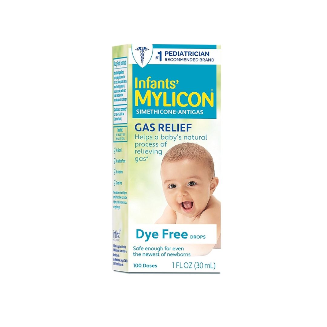 Mylicon Gas Relief Drops for Infants and Babies, Dye Free Formula, 1 Fluid Ounce