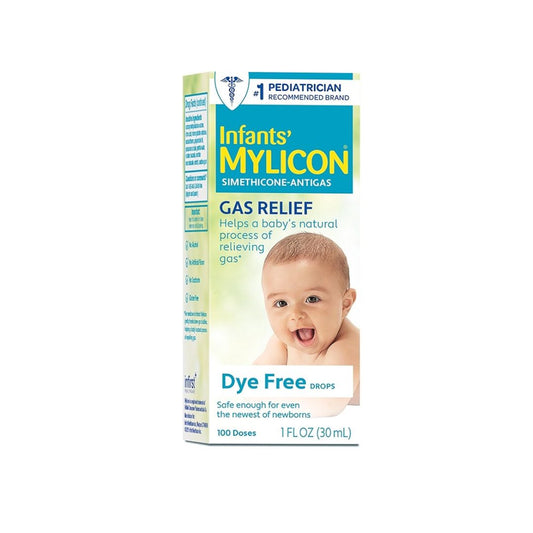 Mylicon Gas Relief Drops for Infants and Babies, Dye Free Formula, 1 Fluid Ounce