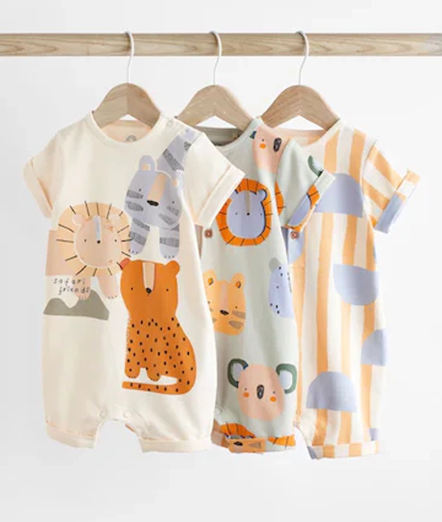 Baby Jersey Rompers 3 Pack