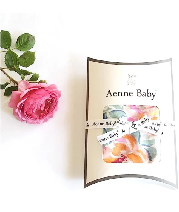 Aenne Baby, Muslin Swaddle Blanket for Girls Large 47"x 47", 1 Pack