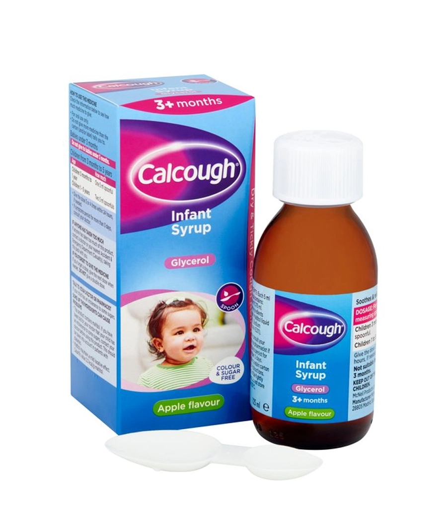 Calcough Infant Syrup Apple Flavour 3+ Months, 125ml