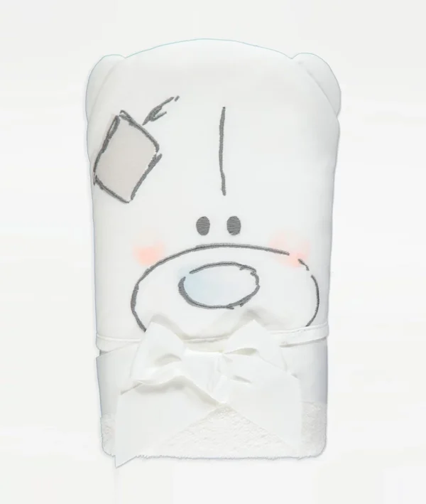 Tiny Tatty Teddy White Hooded Towel