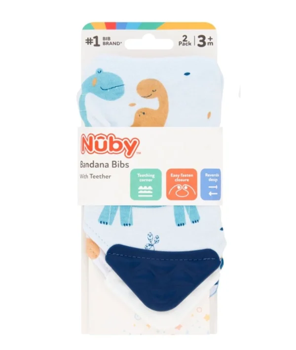 Nuby Bandana Bibs With Teether 2 Pack