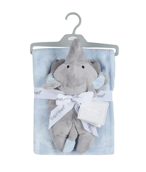 Blue Babies Elephant Toy & blanket set