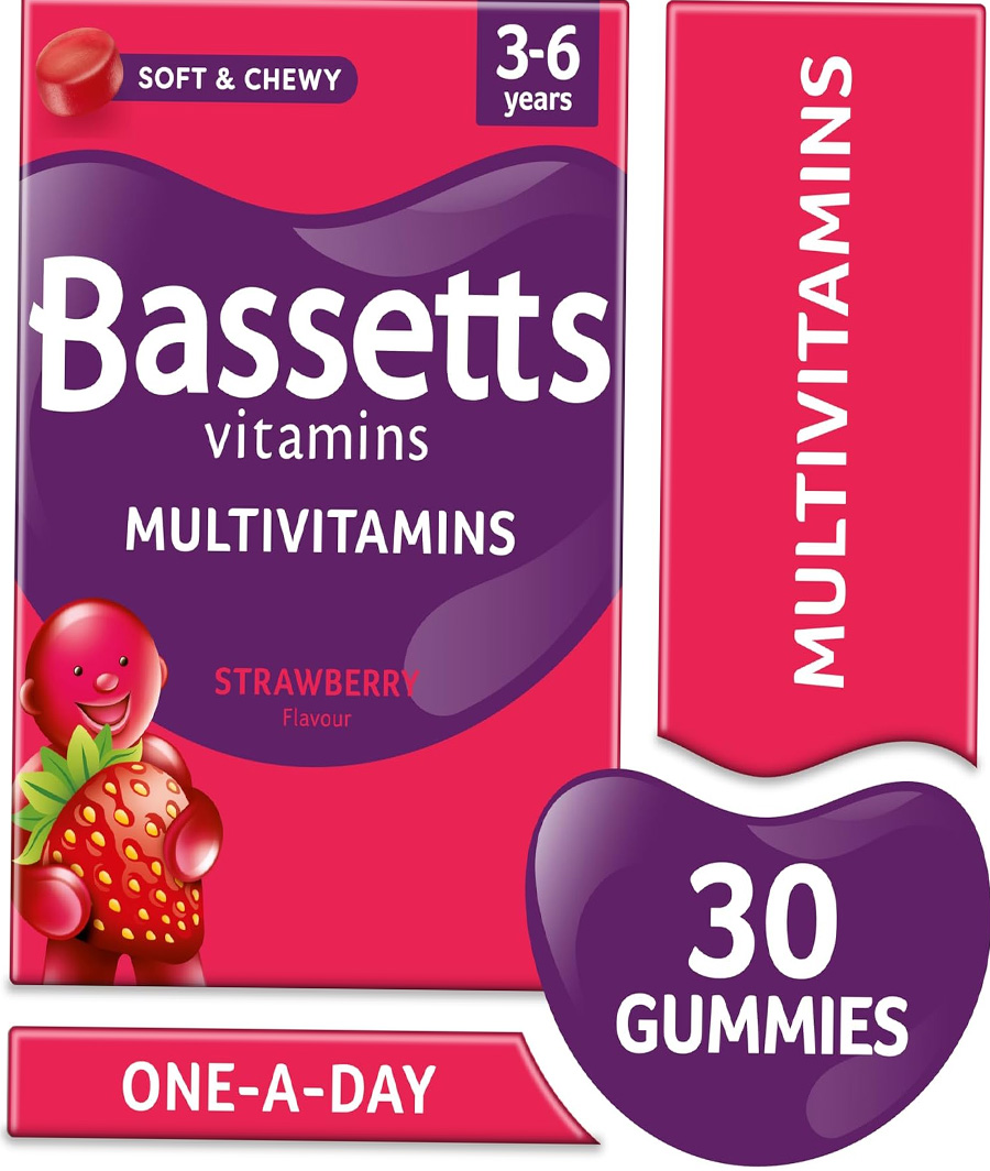 Bassetts Vitamins 3-6 Years Strawberry Flavour Multivitamins 30 Gummies