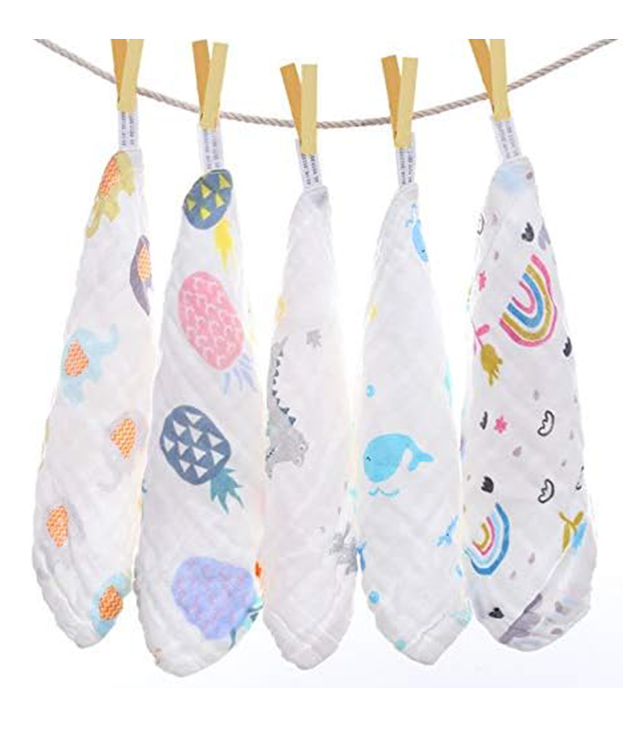 Baby Muslin Washcloths, Muslin Squares Organic 100%
