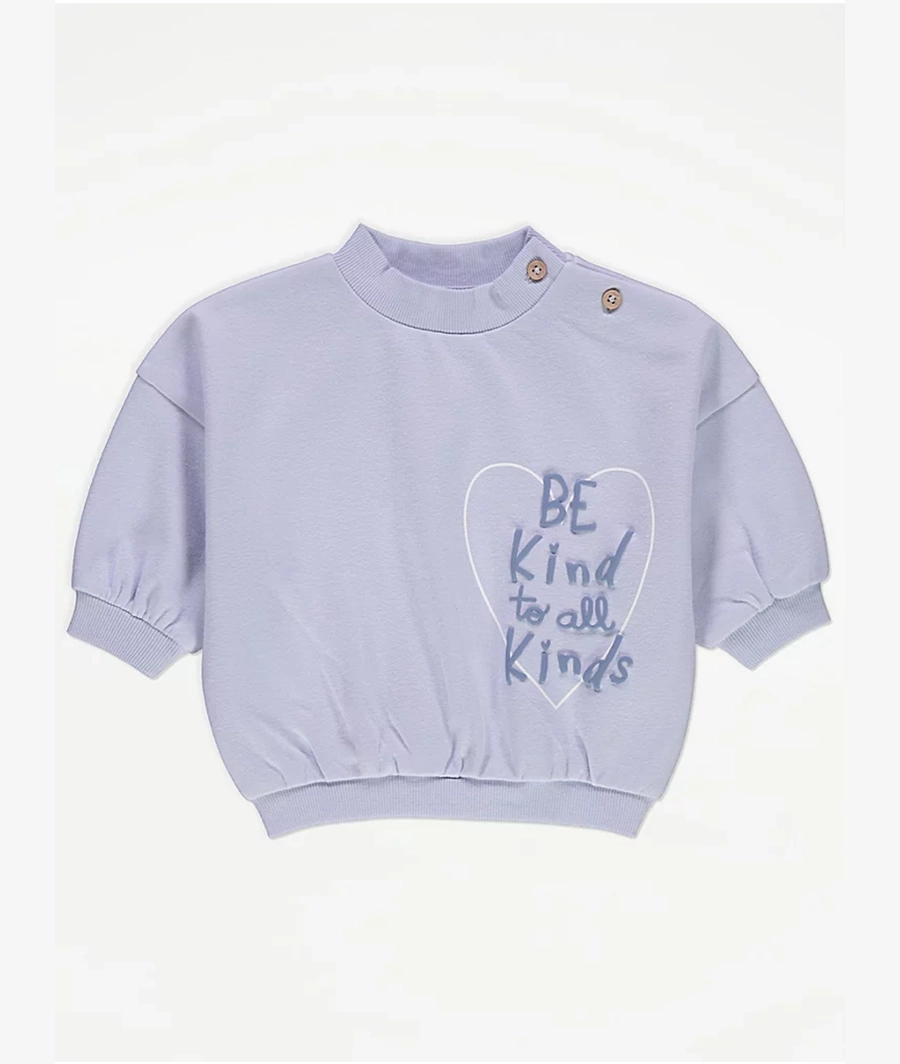 Pale Blue Be Kind To All Kinds Sweatshirt