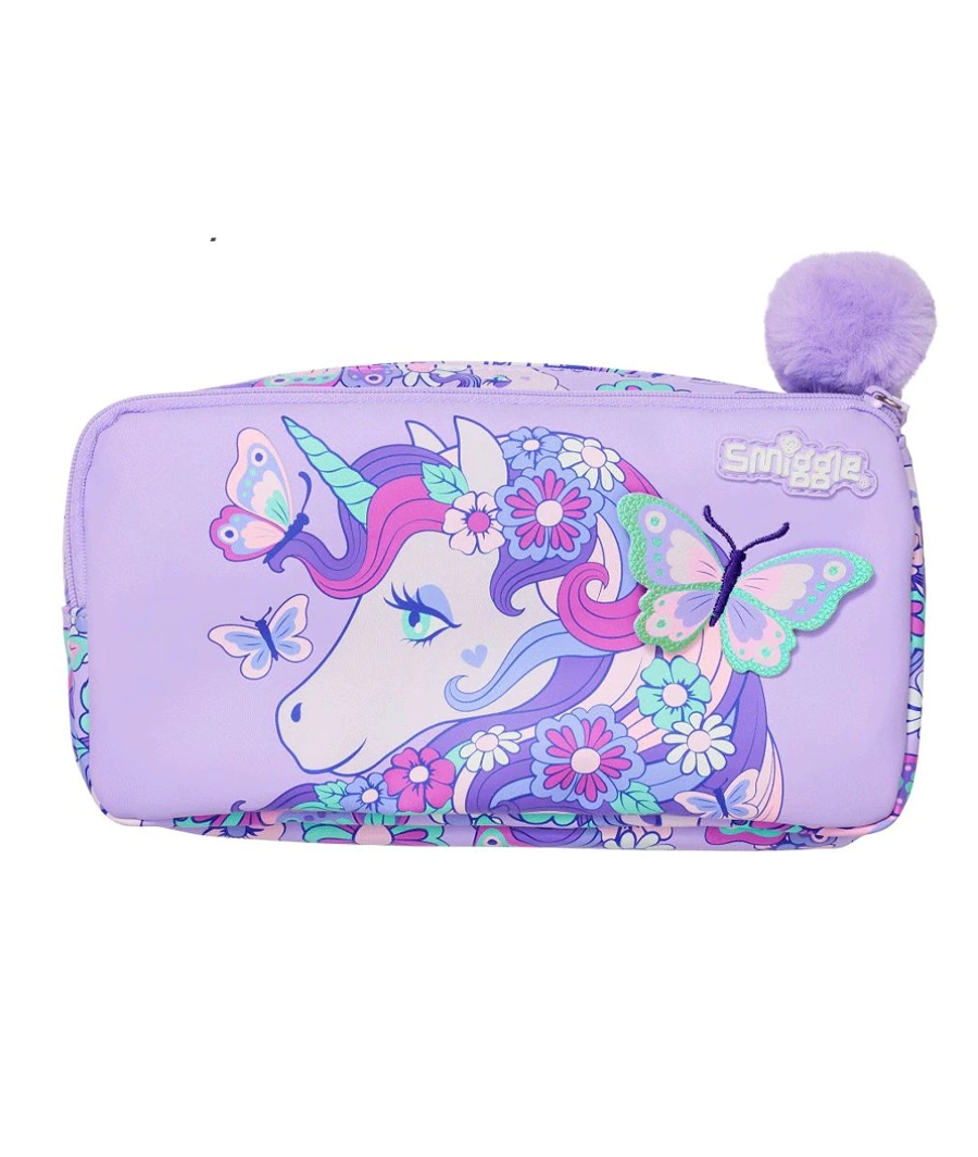 Smiggle Hi There Pocket Character Pencil Case - Lilac
