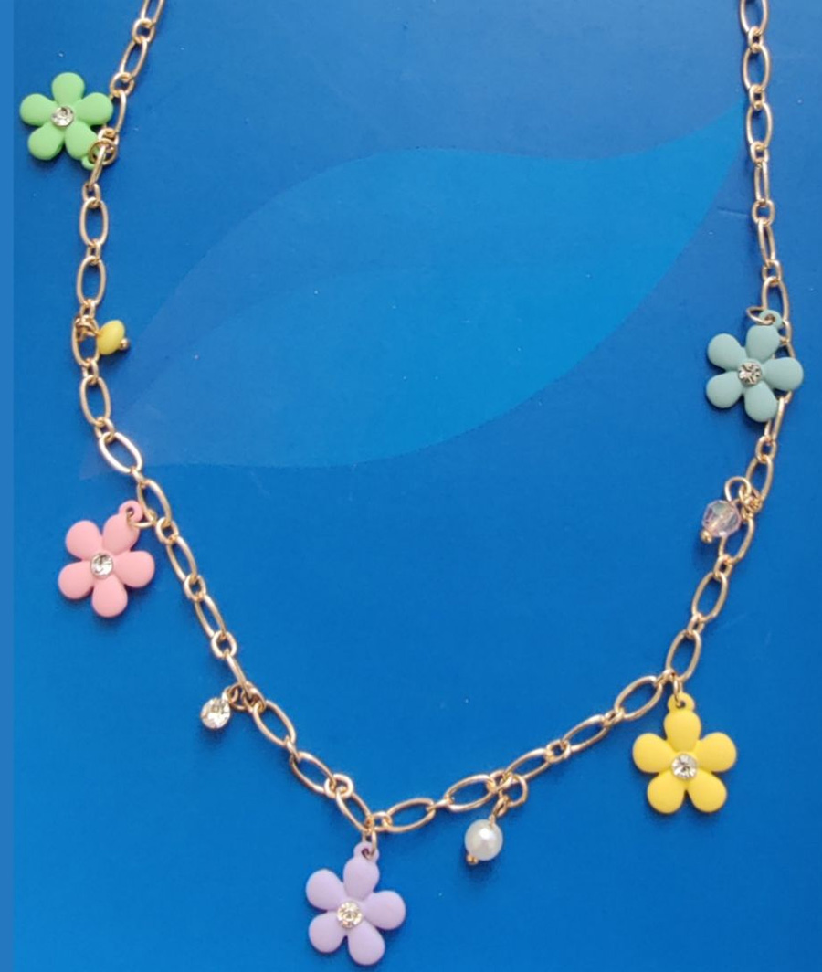 Best Friends Matte Pastel Flower Pendant Necklaces