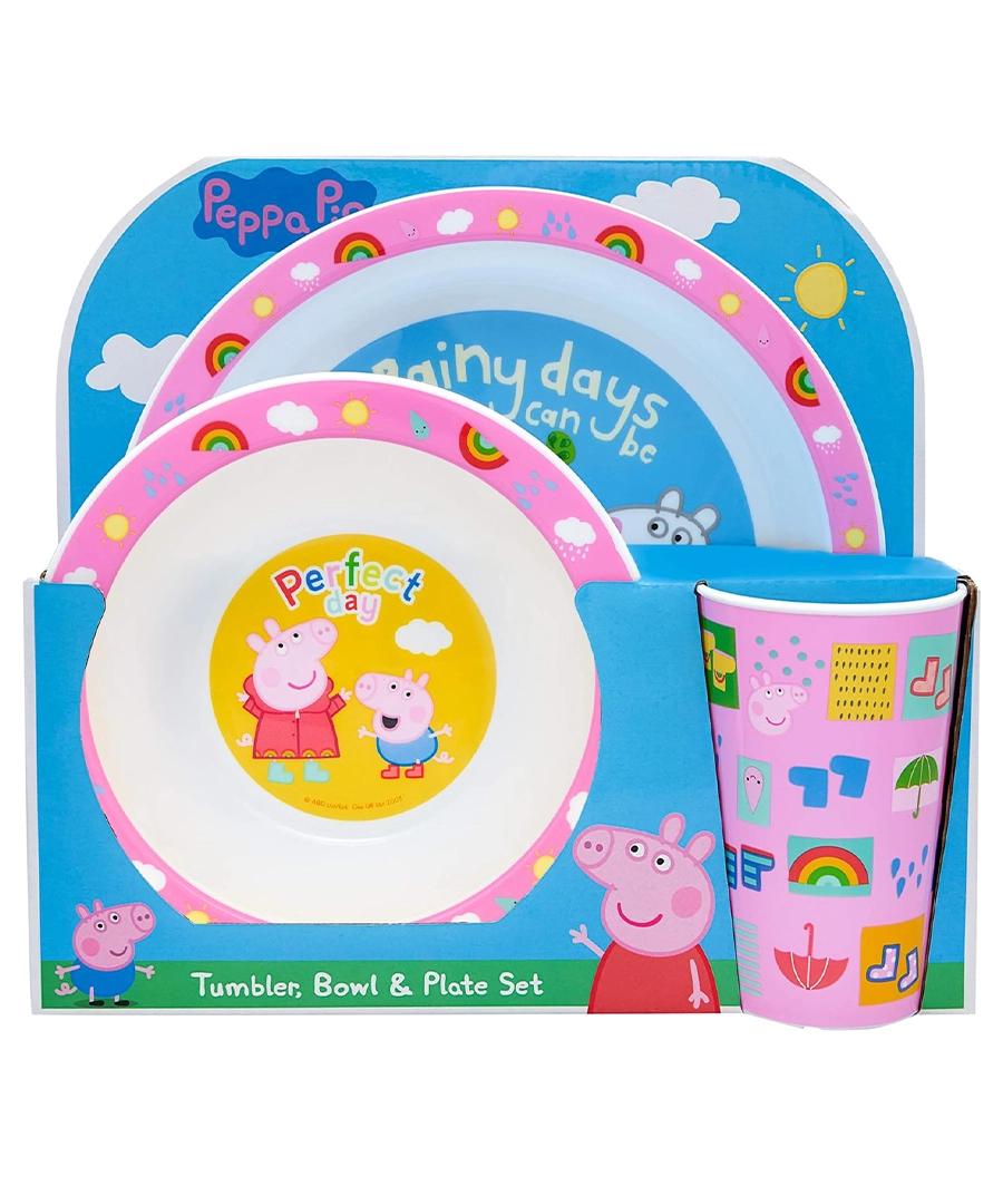 Peppa Pig Perfect Day Kids Tableware 3 piece