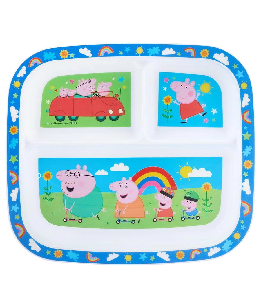Peppa Pig Hooray 3-Section Children's Divided Plate