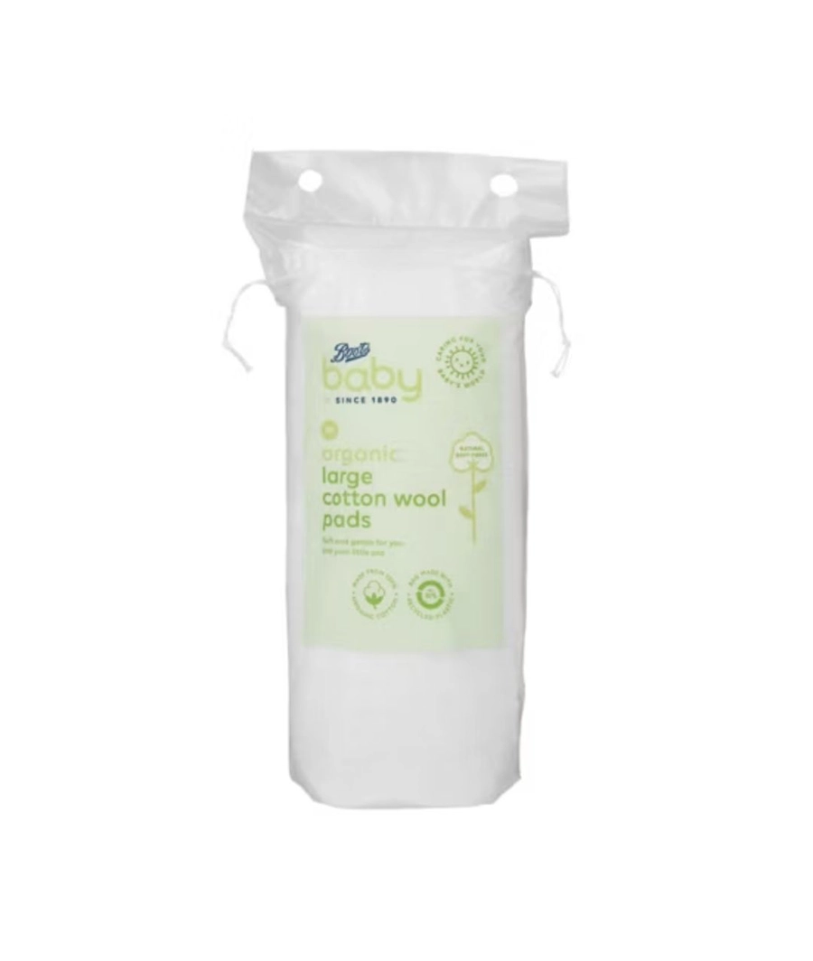 Boots Baby Organic Large Cotton Wool Pads 80 pack