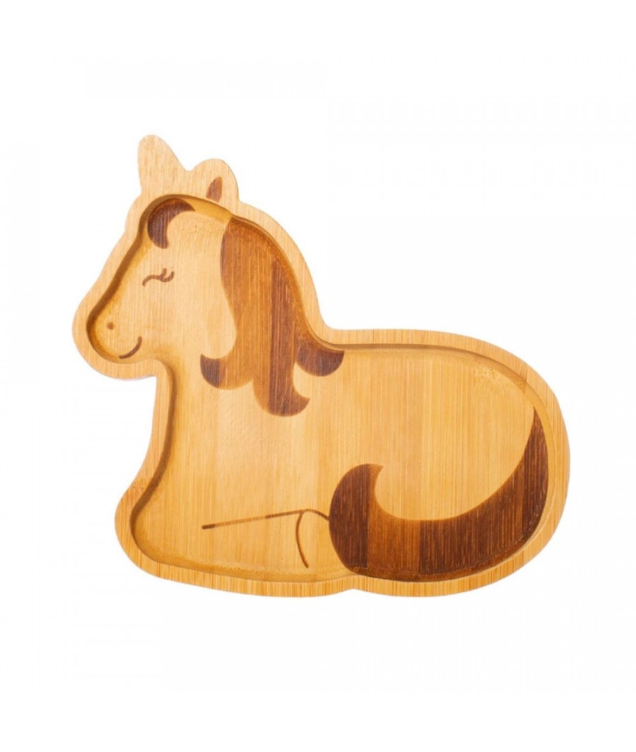 Unicorn Bamboo Childrens Wooden Plate