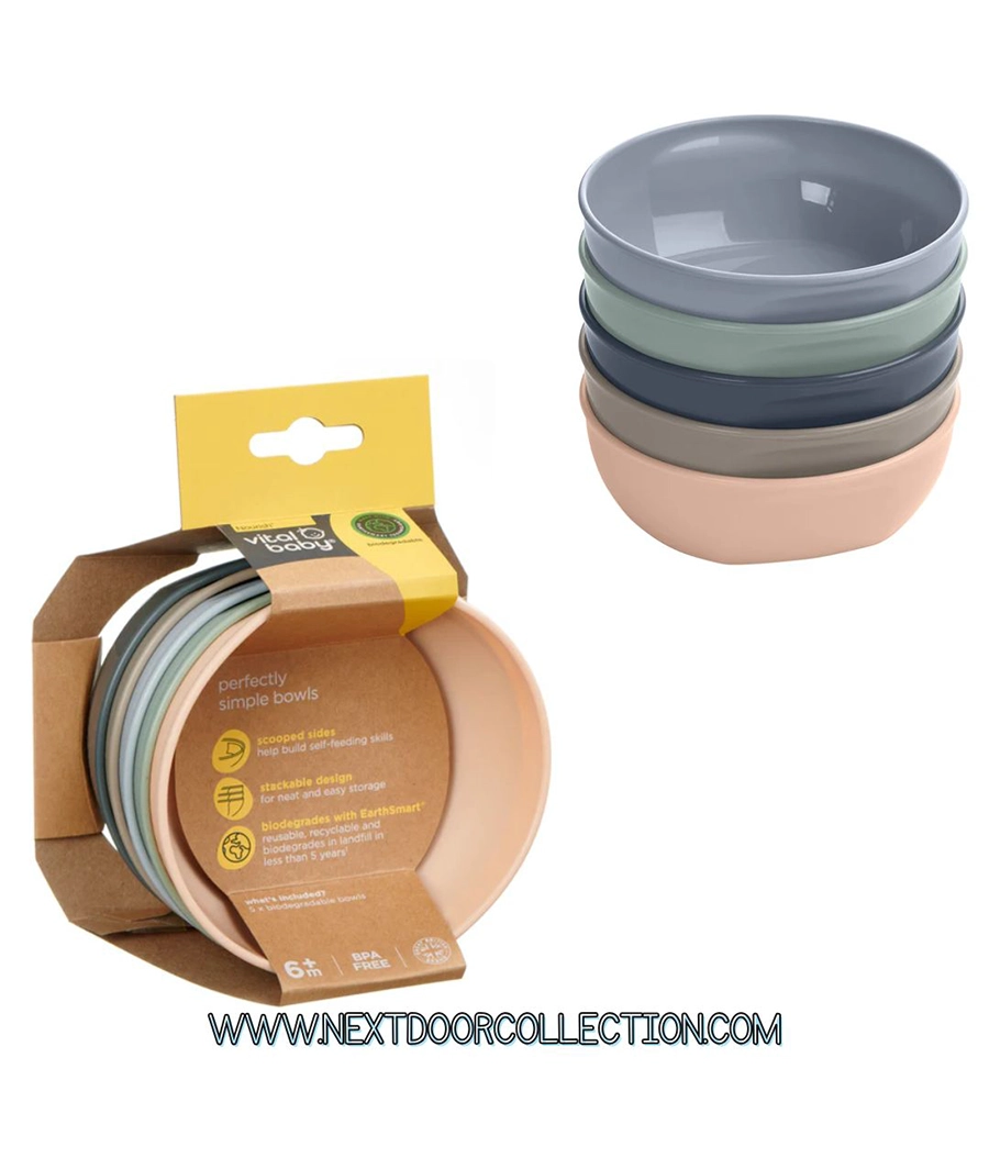 Vital Baby Nourish Perfectly Simple Bowls 6+ months 5 pcs